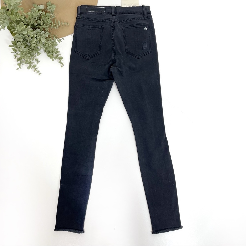 RAG & BONE• black distressed skinny jean - Picture 5 of 6